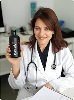 طبيبة تحمل المنتج